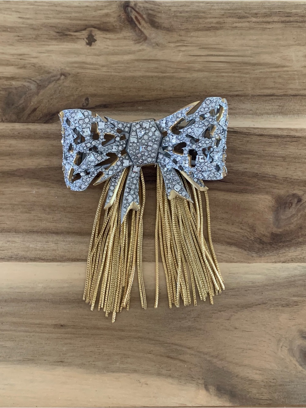 Alexis Bittar Bow with fringe Brooch Pin NWOT
